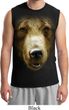 Mens Grizzly Bear Shirt Big Grizzly Bear Face Muscle Tee T-Shirt