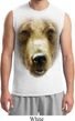 Mens Grizzly Bear Shirt Big Grizzly Bear Face Muscle Tee T-Shirt
