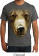 Mens Grizzly Bear Shirt Big Grizzly Bear Face Organic T-Shirt