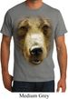 Mens Grizzly Bear Shirt Big Grizzly Bear Face Organic T-Shirt