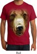 Mens Grizzly Bear Shirt Big Grizzly Bear Face Organic T-Shirt