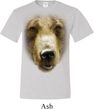 Mens Grizzly Bear Shirt Big Grizzly Bear Face Tall Tee T-Shirt