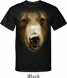 Mens Grizzly Bear Shirt Big Grizzly Bear Face Tall Tee T-Shirt