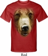 Mens Grizzly Bear Shirt Big Grizzly Bear Face Tall Tee T-Shirt