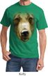 Mens Grizzly Bear Shirt Big Grizzly Bear Face Tee T-Shirt