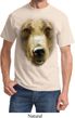 Mens Grizzly Bear Shirt Big Grizzly Bear Face Tee T-Shirt