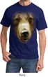 Mens Grizzly Bear Shirt Big Grizzly Bear Face Tee T-Shirt