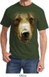 Mens Grizzly Bear Shirt Big Grizzly Bear Face Tee T-Shirt