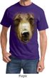 Mens Grizzly Bear Shirt Big Grizzly Bear Face Tee T-Shirt