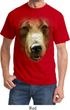 Mens Grizzly Bear Shirt Big Grizzly Bear Face Tee T-Shirt