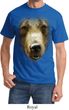 Mens Grizzly Bear Shirt Big Grizzly Bear Face Tee T-Shirt