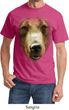 Mens Grizzly Bear Shirt Big Grizzly Bear Face Tee T-Shirt