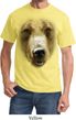 Mens Grizzly Bear Shirt Big Grizzly Bear Face Tee T-Shirt