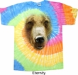 Mens Grizzly Bear Shirt Big Grizzly Bear Face Tie Dye T-shirt