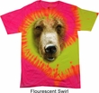 Mens Grizzly Bear Shirt Big Grizzly Bear Face Tie Dye T-shirt
