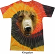 Mens Grizzly Bear Shirt Big Grizzly Bear Face Tie Dye T-shirt