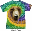 Mens Grizzly Bear Shirt Big Grizzly Bear Face Tie Dye T-shirt