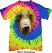 Mens Grizzly Bear Shirt Big Grizzly Bear Face Tie Dye T-shirt