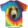 Mens Grizzly Bear Shirt Big Grizzly Bear Face Tie Dye T-shirt