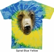 Mens Grizzly Bear Shirt Big Grizzly Bear Face Tie Dye T-shirt