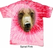 Mens Grizzly Bear Shirt Big Grizzly Bear Face Tie Dye T-shirt