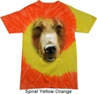 Mens Grizzly Bear Shirt Big Grizzly Bear Face Tie Dye T-shirt