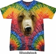Mens Grizzly Bear Shirt Big Grizzly Bear Face Tie Dye T-shirt