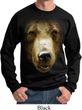 Mens Grizzly Bear Sweatshirt Big Grizzly Bear Face Sweat Shirt