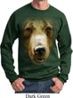 Mens Grizzly Bear Sweatshirt Big Grizzly Bear Face Sweat Shirt