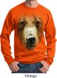 Mens Grizzly Bear Sweatshirt Big Grizzly Bear Face Sweat Shirt