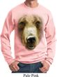 Mens Grizzly Bear Sweatshirt Big Grizzly Bear Face Sweat Shirt
