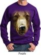 Mens Grizzly Bear Sweatshirt Big Grizzly Bear Face Sweat Shirt