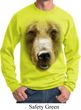 Mens Grizzly Bear Sweatshirt Big Grizzly Bear Face Sweat Shirt