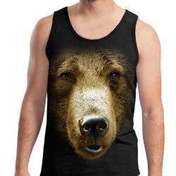 Mens Grizzly Bear Tanktop Big Grizzly Bear Face Tank Top Mens Grizzly Bear Tanktop Big Grizzly Bear Face Tank Top