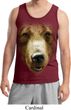 Mens Grizzly Bear Tanktop Big Grizzly Bear Face Tank Top