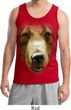 Mens Grizzly Bear Tanktop Big Grizzly Bear Face Tank Top