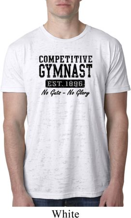Mens Gymnastics Shirt Competitive Gymnast Burnout Tee T-Shirt