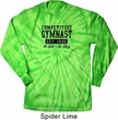 Mens Gymnastics Shirt Competitive Gymnast Long Sleeve Tie Dye T-shirt