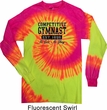 Mens Gymnastics Shirt Competitive Gymnast Long Sleeve Tie Dye T-shirt