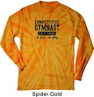Mens Gymnastics Shirt Competitive Gymnast Long Sleeve Tie Dye T-shirt
