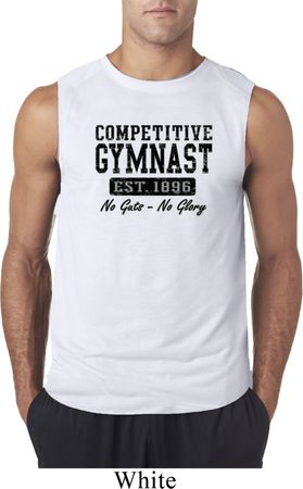 Mens Gymnastics Shirt Competitive Gymnast Sleeveless Tee T-Shirt