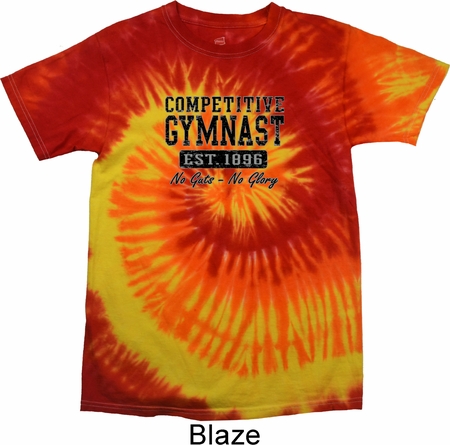 Mens Gymnastics Shirt Competitive Gymnast Tie Dye Tee T-shirt