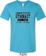Mens Gymnastics Shirt Competitive Gymnast Tri Blend V-neck Tee T-Shirt