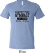Mens Gymnastics Shirt Competitive Gymnast Tri Blend V-neck Tee T-Shirt