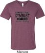 Mens Gymnastics Shirt Competitive Gymnast Tri Blend V-neck Tee T-Shirt