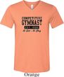Mens Gymnastics Shirt Competitive Gymnast Tri Blend V-neck Tee T-Shirt