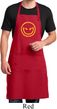 Mens Halloween Apron Evil Smiley Face Full Length Apron with Pockets