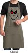 Mens Halloween Apron Ghost Face Full Length Apron with Pockets