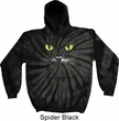 Mens Halloween Hoodie Black Cat Tie Dye Hoody