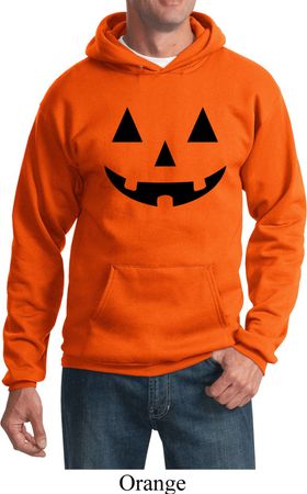 Mens Halloween Hoodie Black Jack O Lantern Hoody